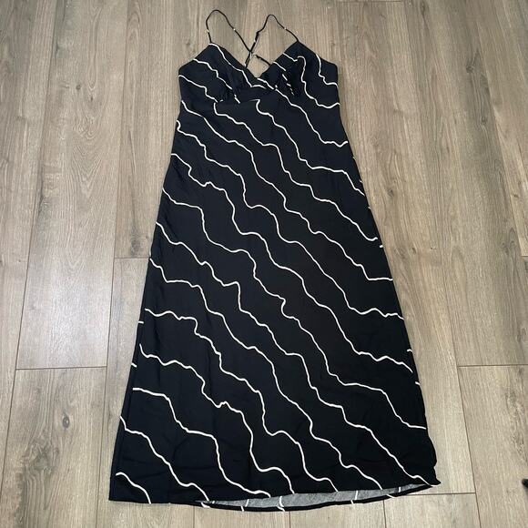 Madewell The Layton Midi Slip Squiggle Print Stretchy Dress US Women's 10 New - Picture 2 of 7